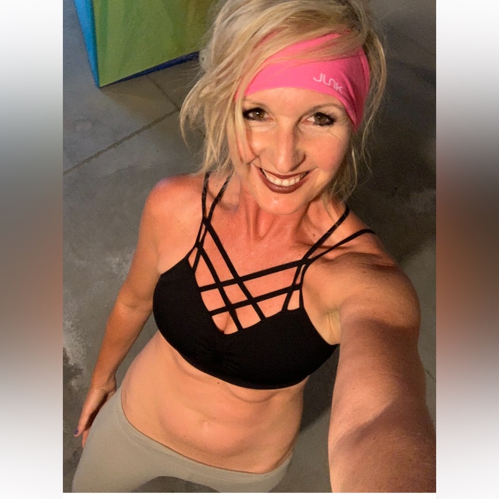 Black Strappy Sports Bra